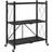 vidaXL Storage Shelf on Wheels Black 71 x 34 x 88 cm Shelving System