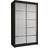 Mirjan24 100 x 200 cm Vit Svart Garderob