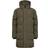 Superdry Long Puffer Jacket - Black/Dark Green
