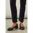 Good For The Sole Tara Comfort Block Heel Ballet Flats - Navy