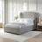 Safina Grey Fabric Small Double Ottoman Bed Headboard
