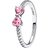 Pandora Sparkling Bow Ring - Silver/Pink/Transparent