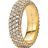 Pandora Timeless Pavé Triple Row Ring - Gold/Transparent