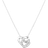 T.H.Baker Open Heart Necklace - White Gold/Diamonds