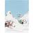 Arabia Moomin Ski Jumping Tea Kitchen Towel Blue, White (70x50cm)