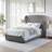 Safina Grey Velvet Small Double Ottoman Bed Headboard