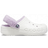 Crocs Baya Lined Fuzz-Strap Clog - White/Lavender