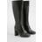 boohoo Wide Fit Block Heel Knee High Boots - Black