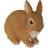 Vivid Arts Young Rabbit Sitting Real Life Brown Figurine 14cm