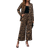 Shein Clasi Leopard Print Coat & Wide Leg Pants
