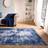 OHS Washable Abstract Printed Rug 120 x 170 cm Blue