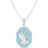 Swarovski Swan Pendant - Silver/Blue