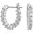 Swarovski Matrix Vittore Hoops - Silver/Transparent