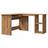 vidaXL Hörnskrivbord Artisan Ek 120 x 140 x 75 cm Skrivbord