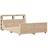 vidaXL Solid Wood Pine King Size Bed Frame 150x200 cm