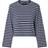 Pieces Shoulderpaded Striped Top
