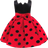 Shein Girls' Vintage Polka Dot Party Dress, Sleeveless A-Line Skirt