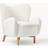 Westwing Collection Kalia Teddy Cream White/Light Beech Wood Fåtölj 85cm