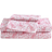 Betsey Johnson Printed Microfiber 4 Piece Set Full Bed Sheet Pink