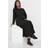 Yours Textured Flare Midaxi Dress - Black