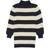 s.Oliver Striped Knit Dress with Stand Up Collar - Navy