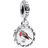 Pandora Engravable Robin Bird Dangle Charm - Silver/Multicolour