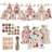 faroot 24Days Hanging Drawstring Candy Bags with Stickers Christmas Adventskalender