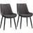 CLIPOP BE333306 Grey Kitchen Chair 88.5cm 2pcs