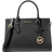 Michael Kors Sheila Medium Faux Saffiano Leather Satchel - Black