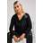 Yours Diamante Bow Detail Cowl Neck Top - Black