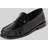 Tommy Hilfiger Monogram Leather Loafers - Black