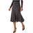 Roman Flared Textured Midi Stretch Skirt - Charcoal