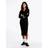 Tommy Hilfiger Ribbed Slim Midi Polo Dress - Black