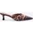 River Island Heeled Mules - Brown Leopard Pointed