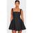 PrettyLittleThing Hip Pleated Shift Dress - Black