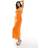 ASOS DESIGN Linen Bandeau Midi Sundress - Orange