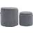 Homcom Modern Fabric Storage Ottoman Set of 2 Foot Stool