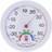 Aiperq White Clock Shape Indoor Outdoor Thermometer