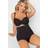 Yours Satin High Waist Control Brief - Black