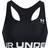 Under Armour Women's HeatGear Mid Branded Sports Bra Black White