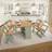 SECONIQUE Santos Folding Drop Leaf Butterfly Table 4 Chairs Dining Set 5pcs