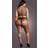 Le Désir 2-Piece Crop Top Panty Fishnet Set - Black