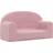vidaXL Barnsoffa 2-Sits Rosa Mjuk Plysch