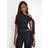Public Desire Asymmetric One Shoulder Leopard Devore Top - Black