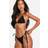 boohoo Womens Crinkle Stone Trim Tie Side Bikini Brief - Black