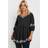 Yours Embroidered Floral Smock Top - Black