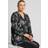 Yours Floral Print Pleated Blouse - Black