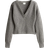 H&M Pearl Decoration Knitted Sweater - Grey Mottled