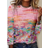 Women's Breast Cancer Awareness Print Color Block Casual Long Sleeve Shirt