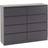 SECONIQUE Malvern Grey Chest of Drawer 121.5x100cm